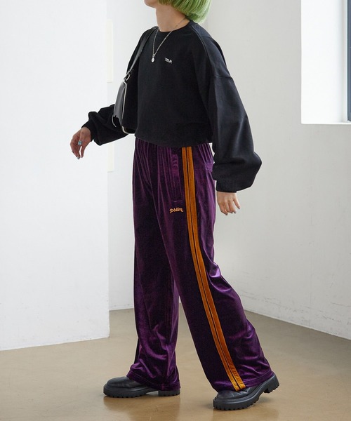 PBLIM（ページボーイリム）の「PAGEBOYLIM/ベロアラインパンツ（その他パンツ・レディース・パープル/ブラウン・FREE）」の18枚目の写真