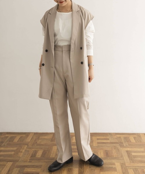 Couleur Meler(クルールメリー)の「Couleur Meler オクユウカ 『セットアップ対応』ストレートパンツ(その他パンツ・レディース・ブラウン/ホワイト系その他・SMALL/MEDIUM)」の10枚目の写真