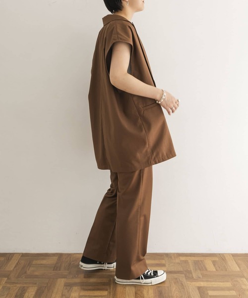 Couleur Meler(クルールメリー)の「Couleur Meler オクユウカ 『セットアップ対応』ストレートパンツ(その他パンツ・レディース・ブラウン/ホワイト系その他・SMALL/MEDIUM)」の22枚目の写真