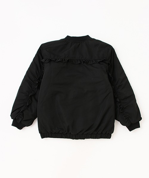 petit main（プティマイン）の「チビフリルMA-1（MA-1・キッズ・ラベンダー/ブラック・M/S）」の3枚目の写真