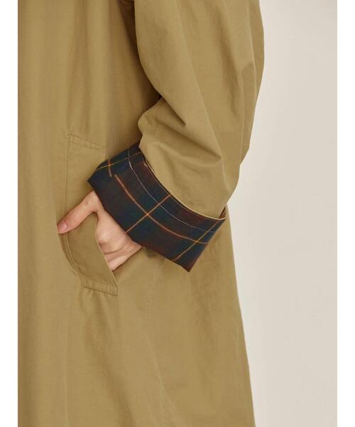 AMERICAN HOLIC（アメリカンホリック）の「衿コール天ステンカラーコート（ステンカラーコート・レディース・ブラック/ベージュ・M/L）」の20枚目の写真