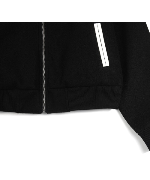 FANCY CLUB（ファンシークラブ）の「A'GEM/9 × .kom『 FANCY CLUB/ファンシークラブ』/DARK MOON VARSITY JACKET/ダークムーン スタジャン（ブルゾン・レディース・ブラック・FREE）」の9枚目の写真