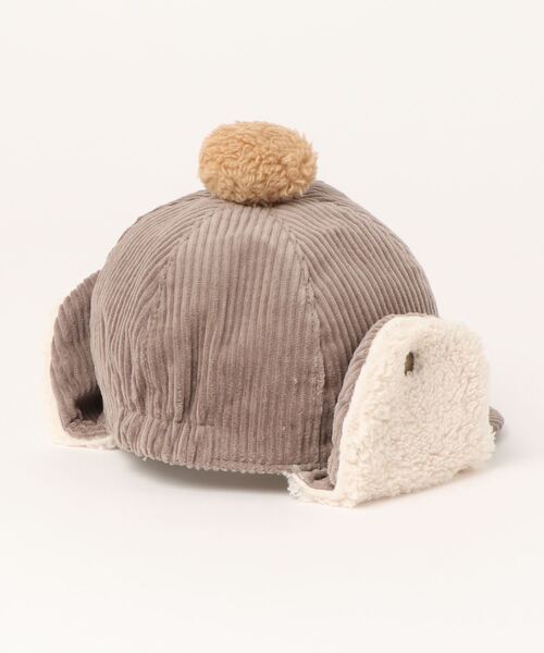 connect M(コネクトエム)の「コーデュロイ耳あてCAP(キャップ・キッズ・ネイビー/ピンクベージュ/グレイッシュベージュ・50cm/52cm/48cm)」の6枚目の写真