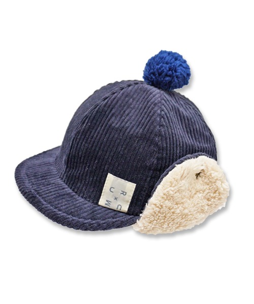 connect M(コネクトエム)の「コーデュロイ耳あてCAP(キャップ・キッズ・ネイビー/ピンクベージュ/グレイッシュベージュ・50cm/52cm/48cm)」の3枚目の写真