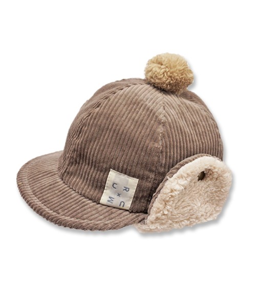 connect M(コネクトエム)の「コーデュロイ耳あてCAP(キャップ・キッズ・ネイビー/ピンクベージュ/グレイッシュベージュ・50cm/52cm/48cm)」の2枚目の写真