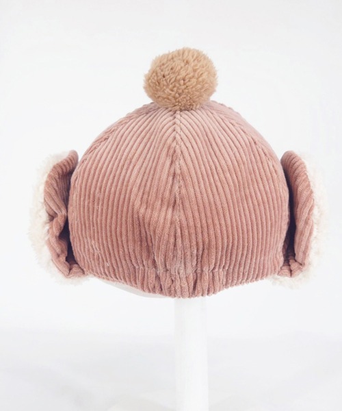 connect M(コネクトエム)の「コーデュロイ耳あてCAP(キャップ・キッズ・ネイビー/ピンクベージュ/グレイッシュベージュ・50cm/52cm/48cm)」の8枚目の写真