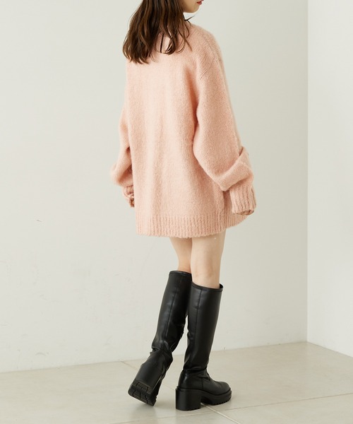 Chico（チコ）の「【WEB限定/REVIVAL】モヘア風ルーズVカーデ（カーディガン/ボレロ・レディース・グレー/ピンク/アイボリー/チャコールグレー・FREE）」の20枚目の写真