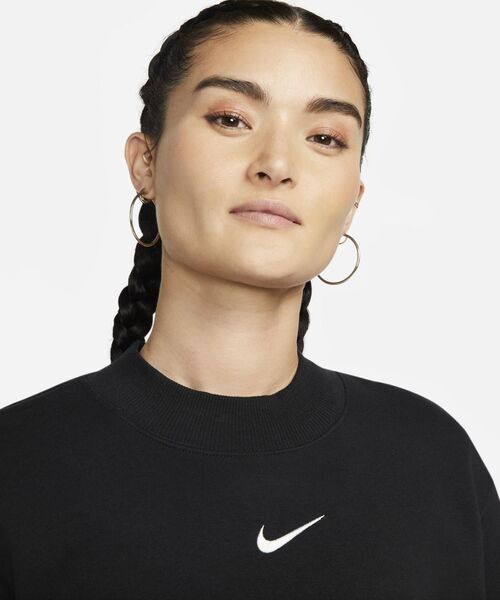 NIKE（ナイキ）の「ナイキ スポーツウェア フェニックス フリース ウィメンズ オーバーサイズ 3/4スリーブ ドレス / Nike Sportswear Phoenix Fleece Women's Oversized 3/4-Sleeve Dress＜XS-2XL 展開＞（ワンピース・レディース・ブラック/ブラウン系その他2/クリーム・L/M/XL/2XL/XS/S）」の5枚目の写真