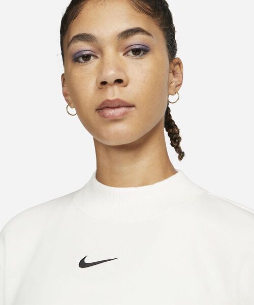 NIKE（ナイキ）の「ナイキ スポーツウェア フェニックス フリース ウィメンズ オーバーサイズ 3/4スリーブ ドレス / Nike Sportswear Phoenix Fleece Women's Oversized 3/4-Sleeve Dress＜XS-2XL 展開＞（ワンピース・レディース・ブラック/ブラウン系その他2/クリーム・L/M/XL/2XL/XS/S）」の10枚目の写真