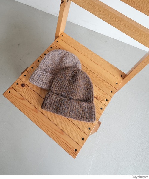 coca（coca）（コカ）の「カラーミックスニット帽（ニットキャップ/ビーニー・レディース・グレー/ブラウン・ONE SIZE）」の10枚目の写真