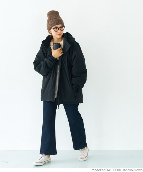 coca（coca）（コカ）の「カラーミックスニット帽（ニットキャップ/ビーニー・レディース・グレー/ブラウン・ONE SIZE）」の4枚目の写真