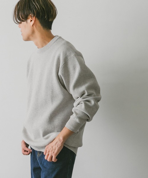 URBAN RESEARCH DOORS（アーバンリサーチドアーズ）の「ミラノリブ クルーネックプルオーバー（ニット/セーター・メンズ・ネイビー/ブルー系その他/ホワイト系その他・MEDIUM/LARGE）」の18枚目の写真