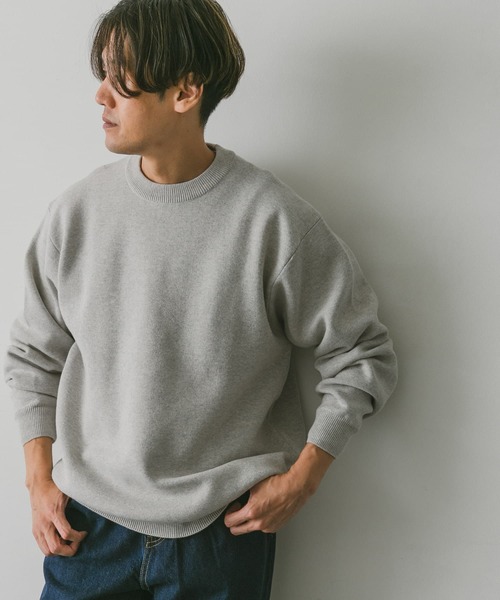 URBAN RESEARCH DOORS（アーバンリサーチドアーズ）の「ミラノリブ クルーネックプルオーバー（ニット/セーター・メンズ・ネイビー/ブルー系その他/ホワイト系その他・MEDIUM/LARGE）」の12枚目の写真