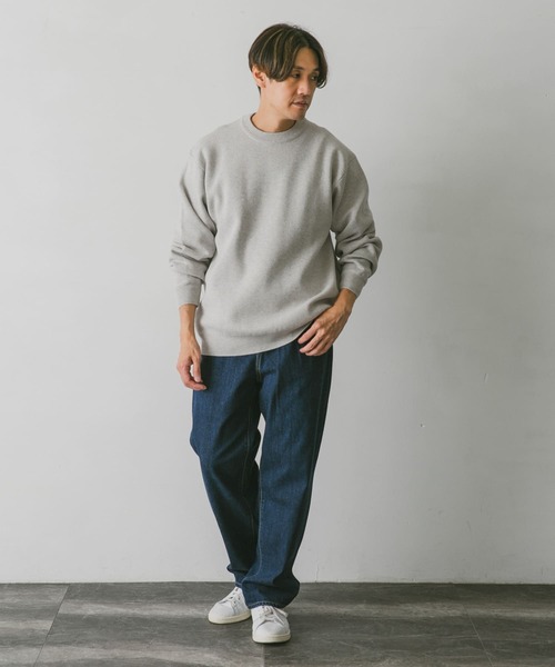 URBAN RESEARCH DOORS（アーバンリサーチドアーズ）の「ミラノリブ クルーネックプルオーバー（ニット/セーター・メンズ・ネイビー/ブルー系その他/ホワイト系その他・MEDIUM/LARGE）」の9枚目の写真