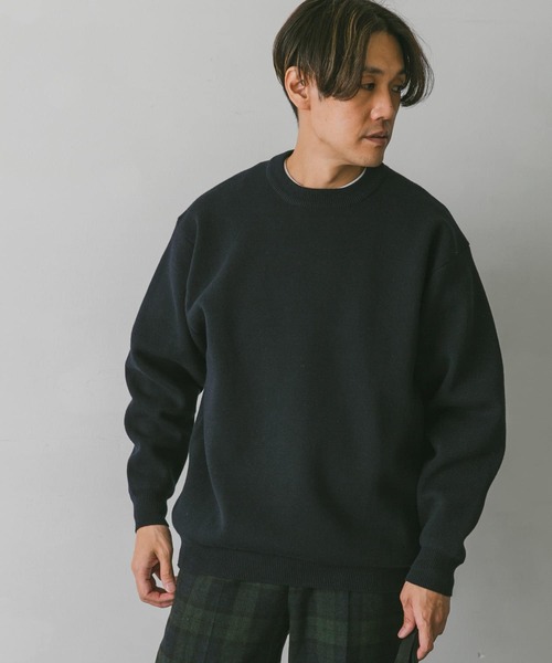 URBAN RESEARCH DOORS（アーバンリサーチドアーズ）の「ミラノリブ クルーネックプルオーバー（ニット/セーター・メンズ・ネイビー/ブルー系その他/ホワイト系その他・MEDIUM/LARGE）」の22枚目の写真