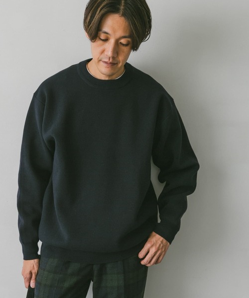URBAN RESEARCH DOORS（アーバンリサーチドアーズ）の「ミラノリブ クルーネックプルオーバー（ニット/セーター・メンズ・ネイビー/ブルー系その他/ホワイト系その他・MEDIUM/LARGE）」の13枚目の写真