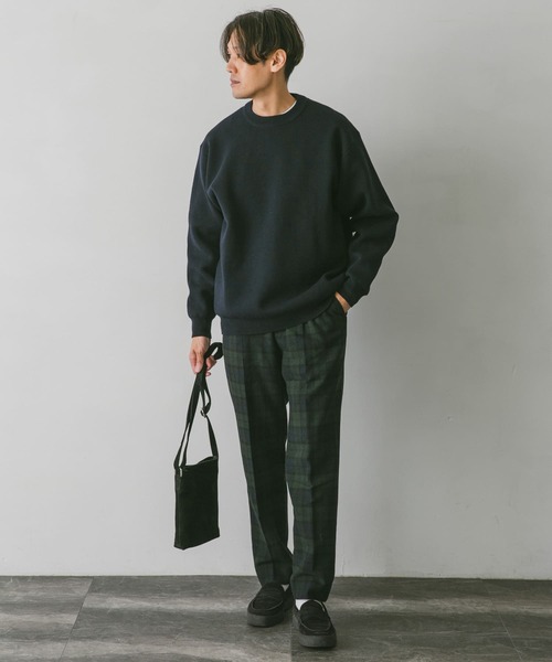 URBAN RESEARCH DOORS（アーバンリサーチドアーズ）の「ミラノリブ クルーネックプルオーバー（ニット/セーター・メンズ・ネイビー/ブルー系その他/ホワイト系その他・MEDIUM/LARGE）」の8枚目の写真