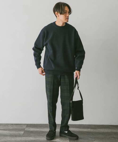 URBAN RESEARCH DOORS（アーバンリサーチドアーズ）の「ミラノリブ クルーネックプルオーバー（ニット/セーター・メンズ・ネイビー/ブルー系その他/ホワイト系その他・MEDIUM/LARGE）」の20枚目の写真