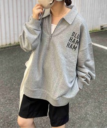 CPCM × ブルーハムハム ハーフジップスウェット