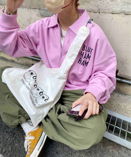 CPCM（シーピーシーエム）の「CPCM × ブルーハムハム ハーフジップスウェット（スウェット・メンズ・グレー/ピンク/ブルー・FREE）」の7枚目の写真