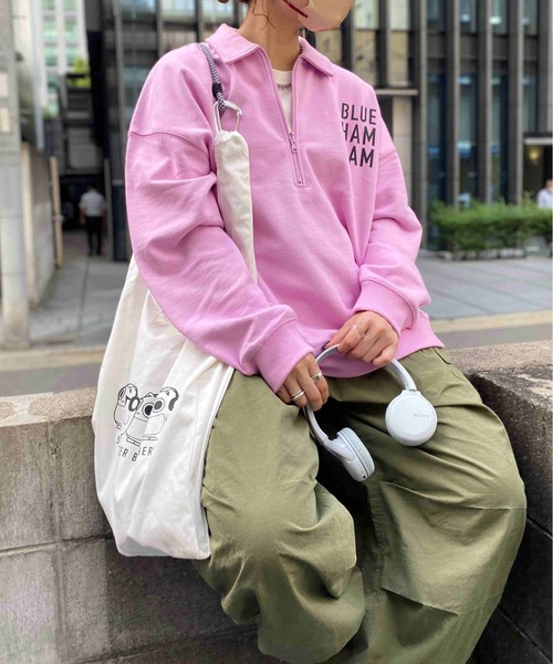 CPCM（シーピーシーエム）の「CPCM × ブルーハムハム ハーフジップスウェット（スウェット・メンズ・グレー/ピンク/ブルー・FREE）」の10枚目の写真