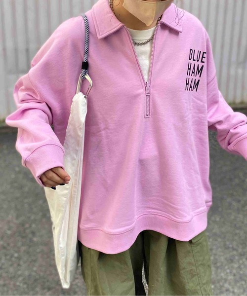 CPCM（シーピーシーエム）の「CPCM × ブルーハムハム ハーフジップスウェット（スウェット・メンズ・グレー/ピンク/ブルー・FREE）」の16枚目の写真