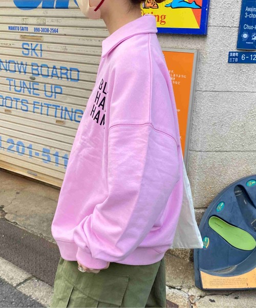 CPCM（シーピーシーエム）の「CPCM × ブルーハムハム ハーフジップスウェット（スウェット・メンズ・グレー/ピンク/ブルー・FREE）」の17枚目の写真