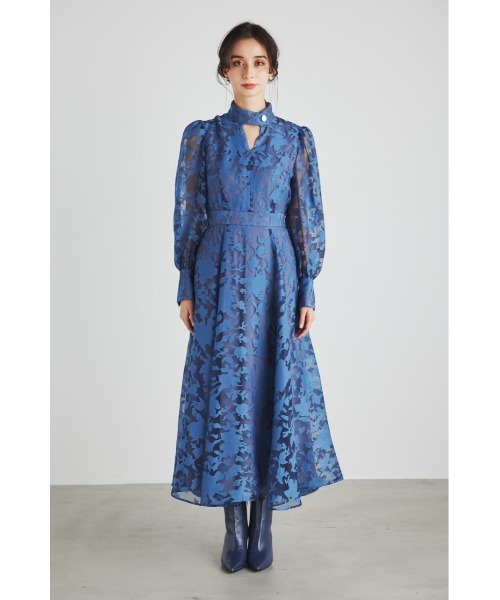 rienda（リエンダ）の「オパールハイネックフレアワンピース