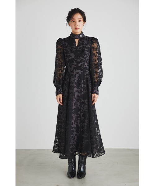 rienda（リエンダ）の「オパールハイネックフレアワンピース（ワンピース・レディース・ブルー/ブラック・SMALL/MEDIUM）」の7枚目の写真