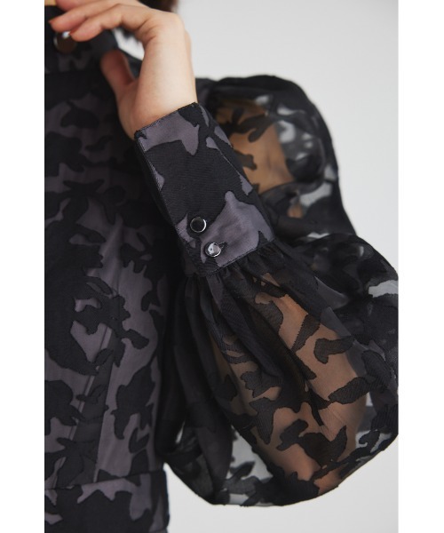 rienda（リエンダ）の「オパールハイネックフレアワンピース（ワンピース・レディース・ブルー/ブラック・SMALL/MEDIUM）」の12枚目の写真