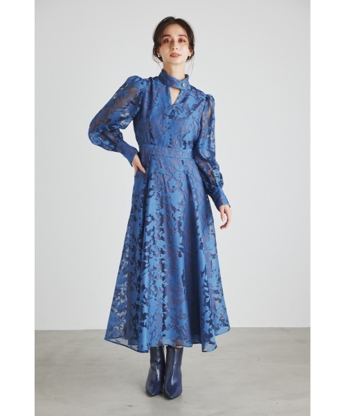 rienda（リエンダ）の「オパールハイネックフレアワンピース（ワンピース・レディース・ブルー/ブラック・SMALL/MEDIUM）」の16枚目の写真