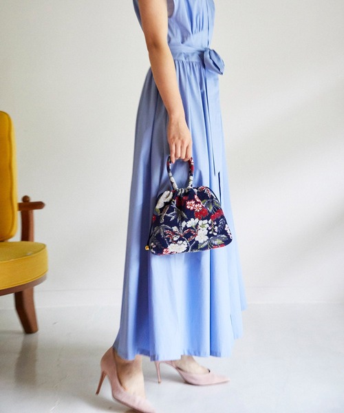 KEITA MARUYAMA（ケイタマルヤマ）の「【FEILER × KEITAMARUYAMA/フェイラー×ケイタマルヤマ】 Botanical Cherry Pouch（ポーチ・レディース・ネイビー・FREE）」の15枚目の写真