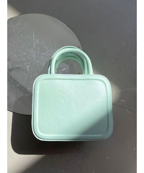 MERCURYDUO(マーキュリーデュオ)の「コードデザインソフトスクエアBAG(ハンドバッグ・レディース・ブラック/ミント/ライトブルー/オフホワイト・FREE)」の3枚目の写真