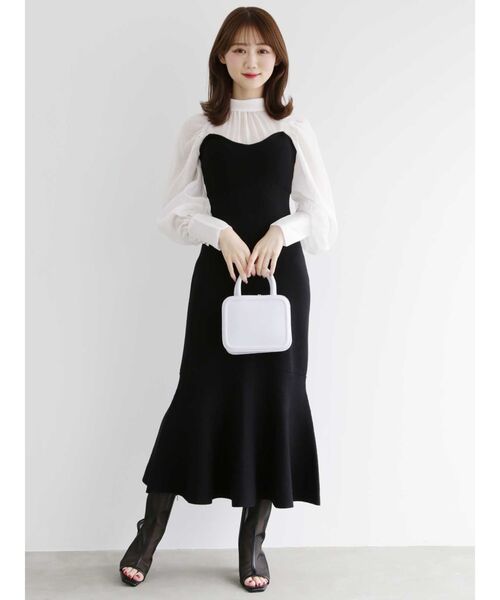 MERCURYDUO(マーキュリーデュオ)の「コードデザインソフトスクエアBAG(ハンドバッグ・レディース・ブラック/ミント/ライトブルー/オフホワイト・FREE)」の12枚目の写真