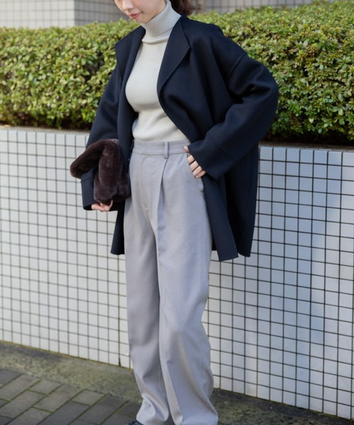 URBAN RESEARCH DOORS（アーバンリサーチドアーズ）の「ラナテックストレートトラウザー（その他パンツ・レディース・グレー/ネイビー・SMALL/MEDIUM）」の5枚目の写真