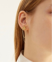 【OKUOKU　0909】フラワーチェーンピアス　oku-pierce-655072423033-45