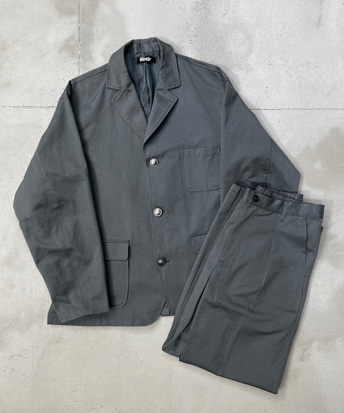 kutir(クティール)の「タックワイドパンツ(セットアップで着用可能)(スラックス・メンズ・グレー/ブラック・MEDIUM/LARGE)」の18枚目の写真