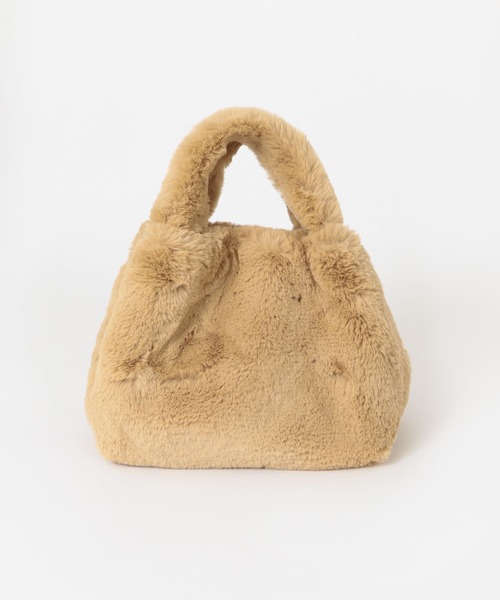 URBAN RESEARCH DOORS（アーバンリサーチドアーズ）の「『別注』VINCENT PRADIER×DOORS　Small Fake Fur Bag（ハンドバッグ・レディース・ライトブルー/アイボリー/キャメル・-）」の6枚目の写真