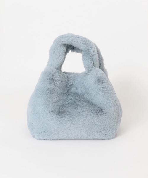 URBAN RESEARCH DOORS（アーバンリサーチドアーズ）の「『別注』VINCENT PRADIER×DOORS　Small Fake Fur Bag（ハンドバッグ・レディース・ライトブルー/アイボリー/キャメル・-）」の8枚目の写真