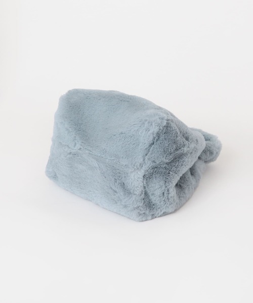 URBAN RESEARCH DOORS（アーバンリサーチドアーズ）の「『別注』VINCENT PRADIER×DOORS　Small Fake Fur Bag（ハンドバッグ・レディース・ライトブルー/アイボリー/キャメル・-）」の10枚目の写真