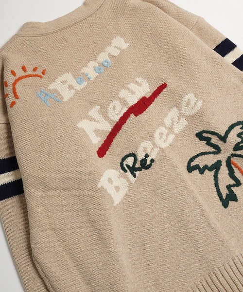 #Re:room(リルーム)の「ハンドエンブロイダリービッグカーディガン(カーディガン/ボレロ・メンズ・ベージュ/ブラック・S-M/M-L)」の18枚目の写真