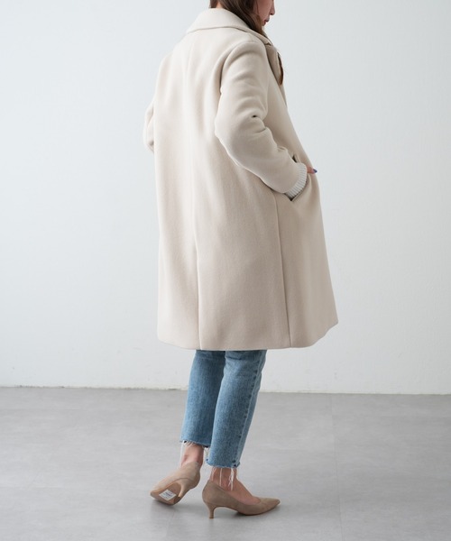 OUVRAGE CLASSE（ウヴラージュクラス）の「ウールチェスターコート（チェスターコート・レディース・アイボリー/ブラック・FREE）」の6枚目の写真