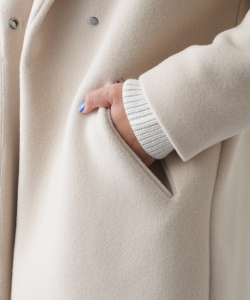 OUVRAGE CLASSE（ウヴラージュクラス）の「ウールチェスターコート（チェスターコート・レディース・アイボリー/ブラック・FREE）」の8枚目の写真