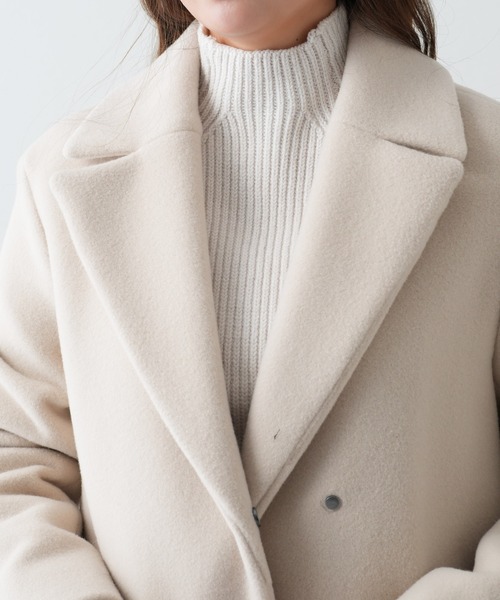 OUVRAGE CLASSE（ウヴラージュクラス）の「ウールチェスターコート（チェスターコート・レディース・アイボリー/ブラック・FREE）」の11枚目の写真