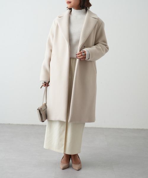 OUVRAGE CLASSE（ウヴラージュクラス）の「ウールチェスターコート（チェスターコート・レディース・アイボリー/ブラック・FREE）」の15枚目の写真