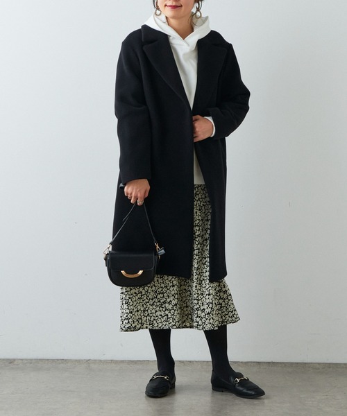 OUVRAGE CLASSE（ウヴラージュクラス）の「ウールチェスターコート（チェスターコート・レディース・アイボリー/ブラック・FREE）」の21枚目の写真