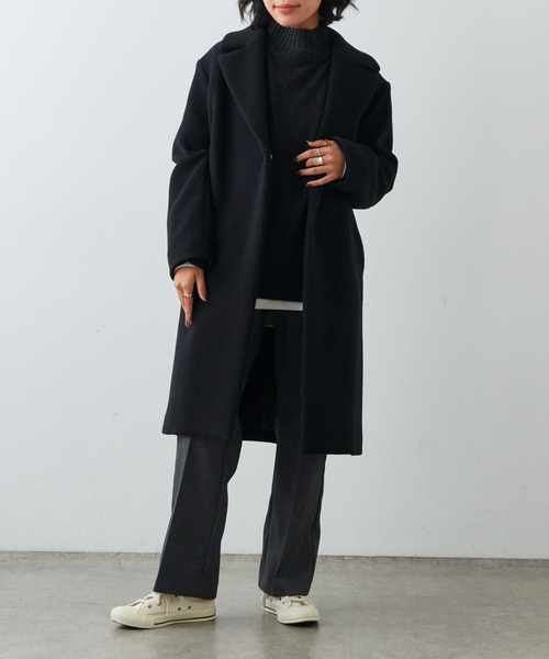 OUVRAGE CLASSE（ウヴラージュクラス）の「ウールチェスターコート（チェスターコート・レディース・アイボリー/ブラック・FREE）」の18枚目の写真