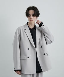 JUNRED | スムースストレッチスリットダブルジャケット(テーラードジャケット)