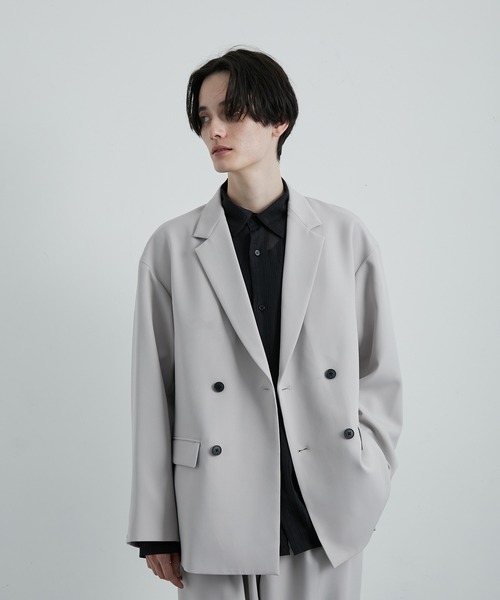 JUNRED（ジュンレッド）の「スムースストレッチスリットダブルジャケット（テーラードジャケット・メンズ・ブラック/グレー系その他/グリーン系その他・S/M/L）」の16枚目の写真