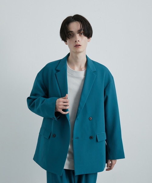 JUNRED（ジュンレッド）の「スムースストレッチスリットダブルジャケット（テーラードジャケット・メンズ・ブラック/グレー系その他/グリーン系その他・S/M/L）」の10枚目の写真